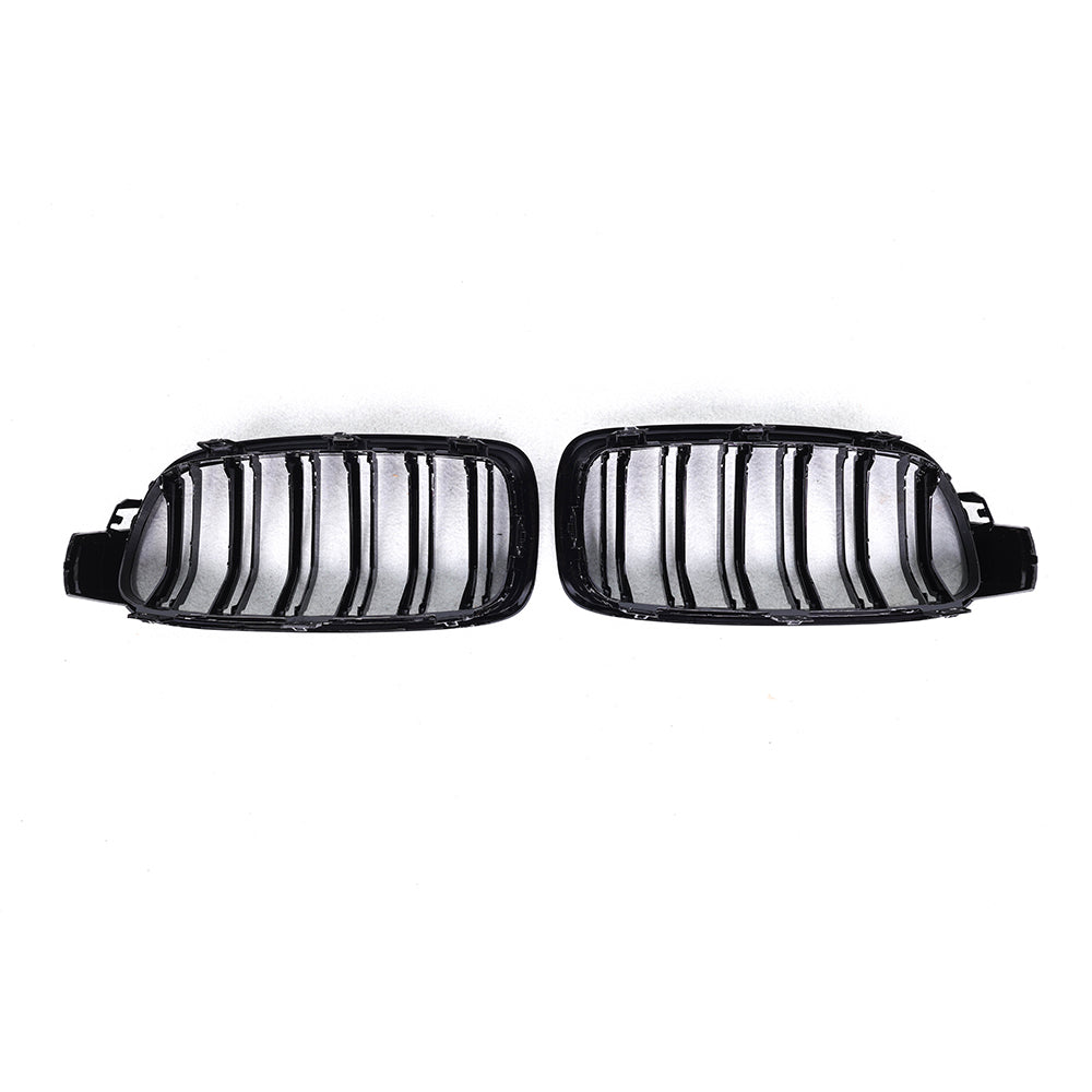 BMW F30 Dual Slat Front Grilles Gloss Black 2013 - 2018