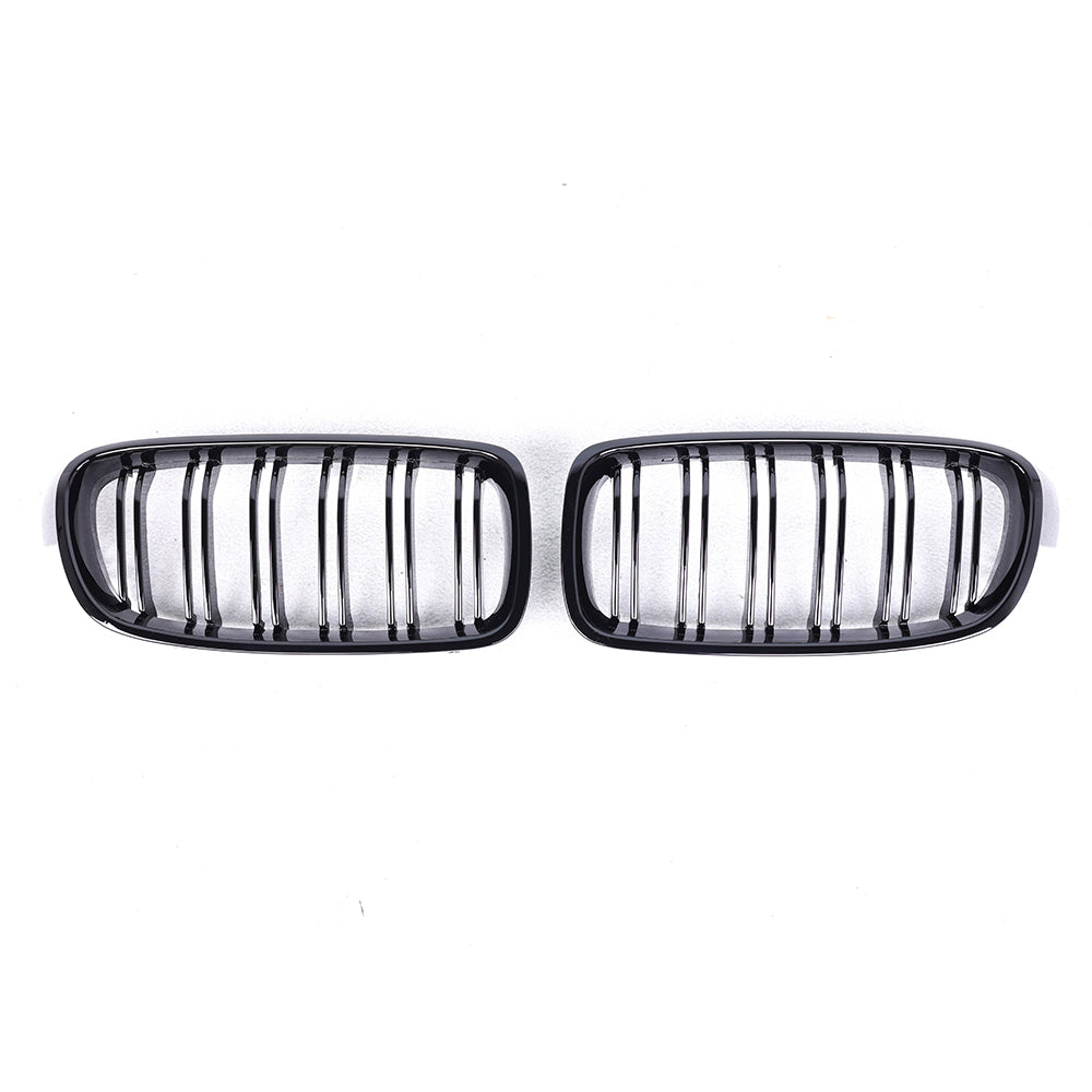 BMW F30 Dual Slat Front Grilles Gloss Black 2013 - 2018