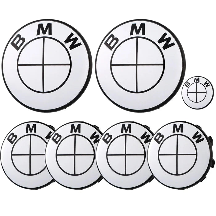 BMW White Emblem Badge