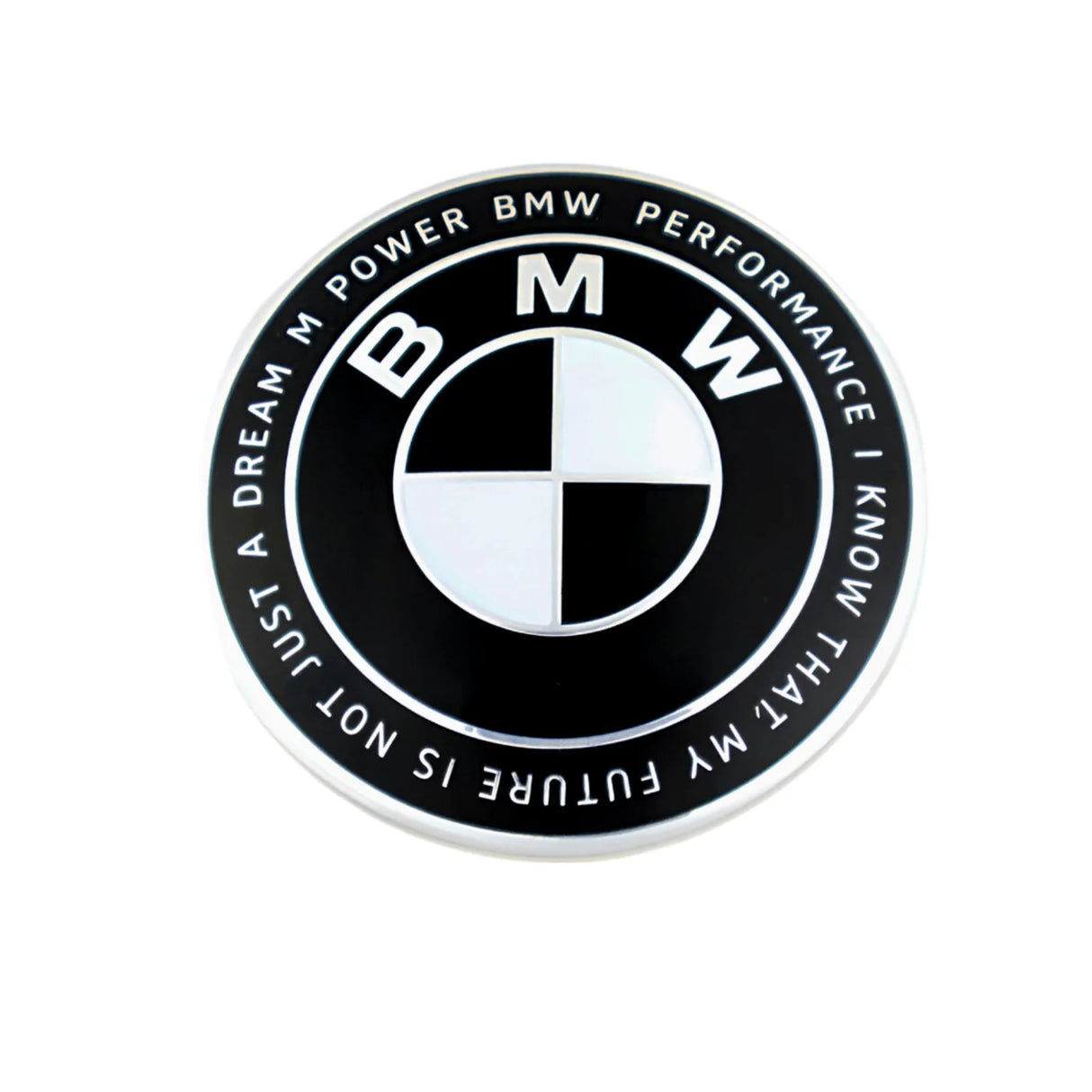 BMW 50TH Anniversary Emblem Badges - Black & White