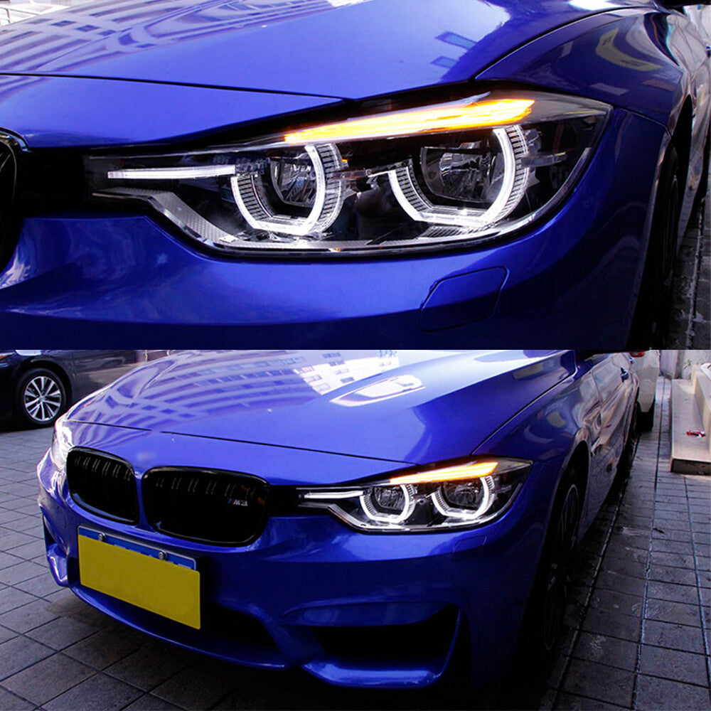 BMW V3 LCI TRIPLE DRL Headlights F30 F31 3 Series 2012-2019