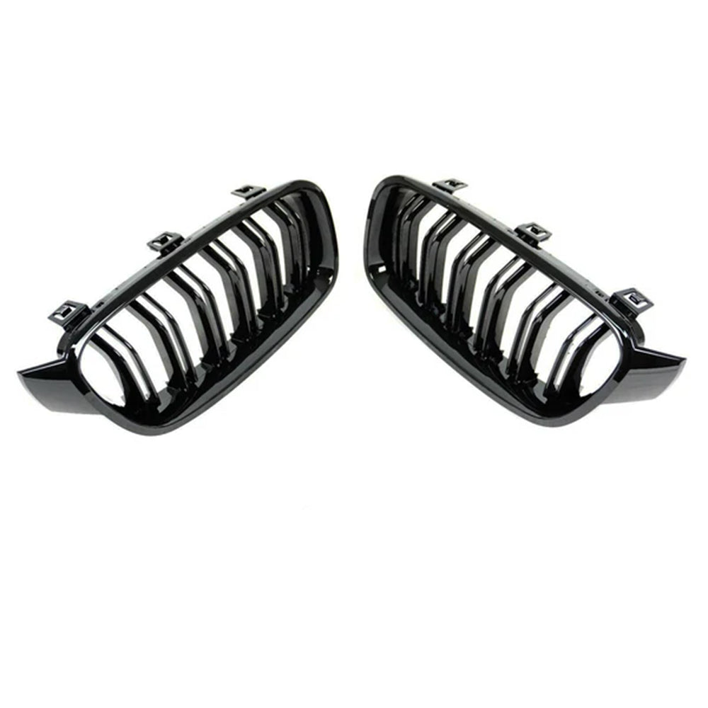 BMW F30 Dual Slat Front Grilles Gloss Black 2013 - 2018