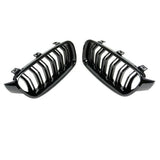 BMW F30 Dual Slat Front Grilles Gloss Black 2013 - 2018