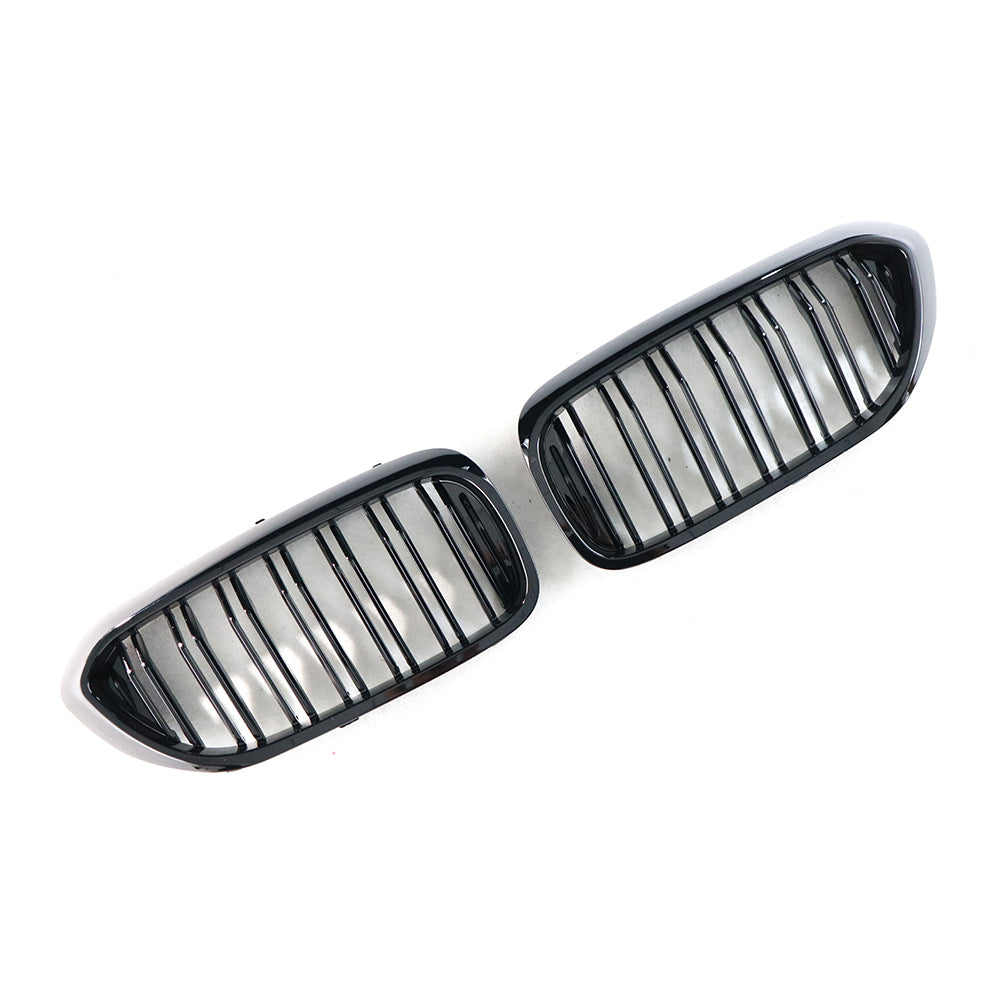 BMW G30 Dual Slat Front Grilles Gloss Black 2017 - 2020