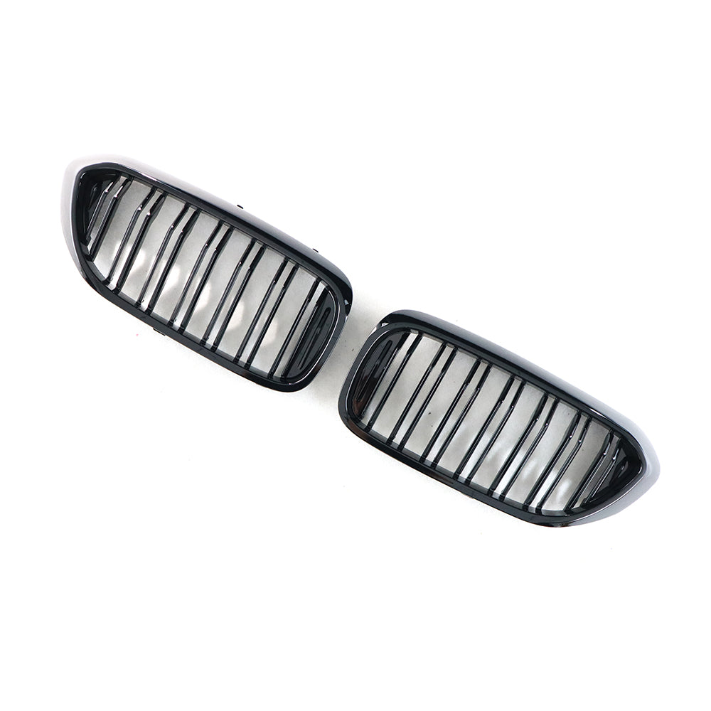 BMW G30 Dual Slat Front Grilles Gloss Black 2017 - 2020