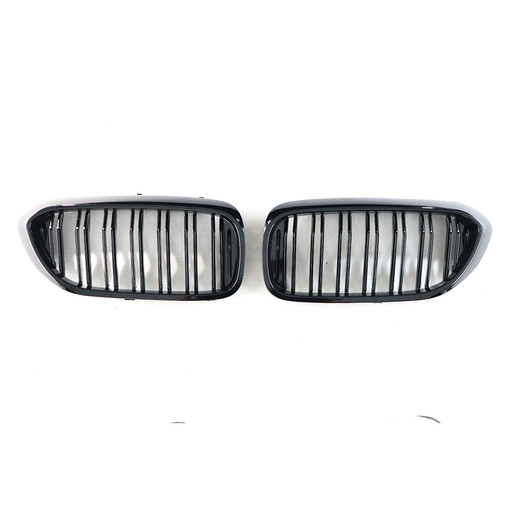 BMW G30 Dual Slat Front Grilles Gloss Black 2017 - 2020