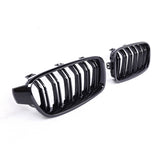 BMW F30 Dual Slat Front Grilles Gloss Black 2013 - 2018