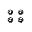 BMW Classic White Black Floating Wheel Centre Cap Set