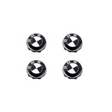 BMW Classic White Black Floating Wheel Centre Cap Set