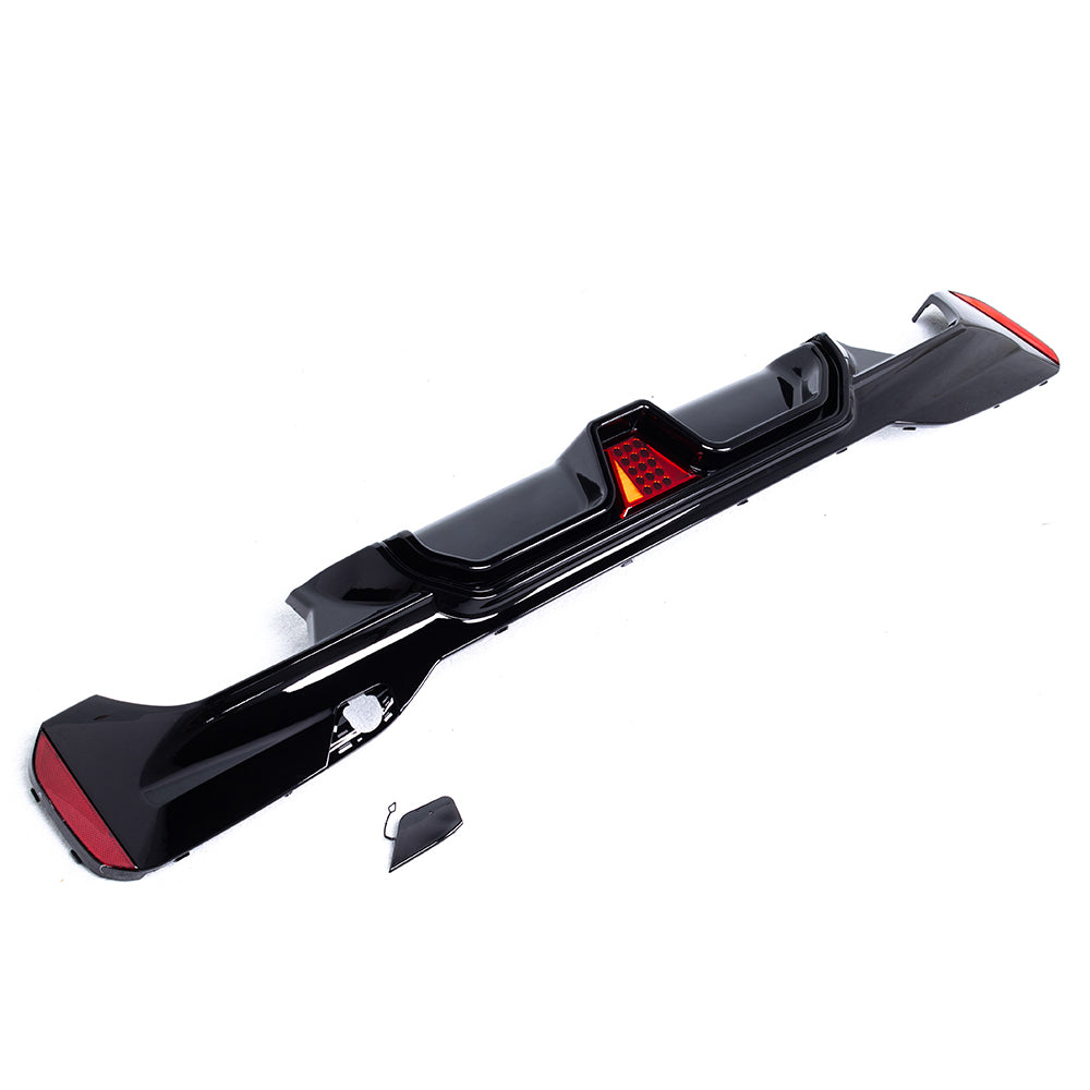 BMW G30 CS Style Rear Diffuser with LED Gloss Black 2017 - 2023