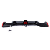 BMW G30 CS Style Rear Diffuser with LED Gloss Black 2017 - 2023