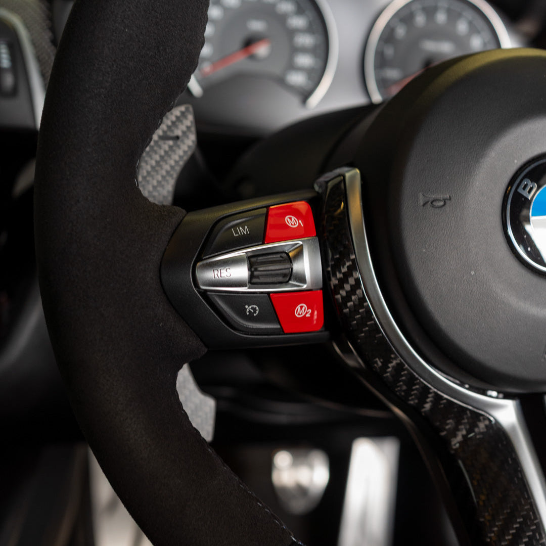 BMW Red M1/m2 Steering Wheel Buttons M2 F87 / M3 F80 / M4 F82 / M5 F10 / M6 F06 F12 F13 / X5M F85 / X6M F86 2010-2021