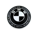 BMW 50TH Anniversary Emblem Badges - Black & White