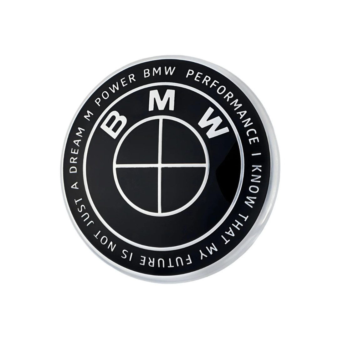 BMW 50TH Anniversary Emblem Badge - Full Black
