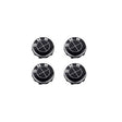 BMW Classic Full Black Floating Wheel Centre Cap Set