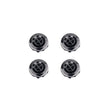 BMW 50TH Anniversary Full Black Floating Wheel Centre Cap Set