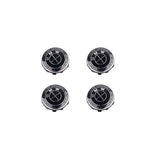 BMW 50TH Anniversary Full Black Floating Wheel Centre Cap Set