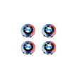 BMW 50TH Anniversary V2 Floating Wheel Centre Cap Set