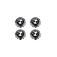 BMW 50TH Anniversary White Black Floating Wheel Centre Cap Set