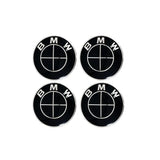 BMW Classic Full Black Floating Wheel Centre Cap Set