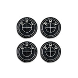 BMW 50TH Anniversary Full Black Floating Wheel Centre Cap Set