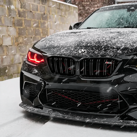 BMW F87 M2 F22 Red DRL Kit - snow shot