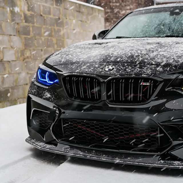 BMW F87 M2 F22 Blue DRL Kit - snow shot