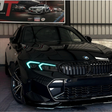BMW G20 3 Series with ice blue DRL kit installed