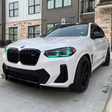 BMW X3M with icy blue DRL kit installed