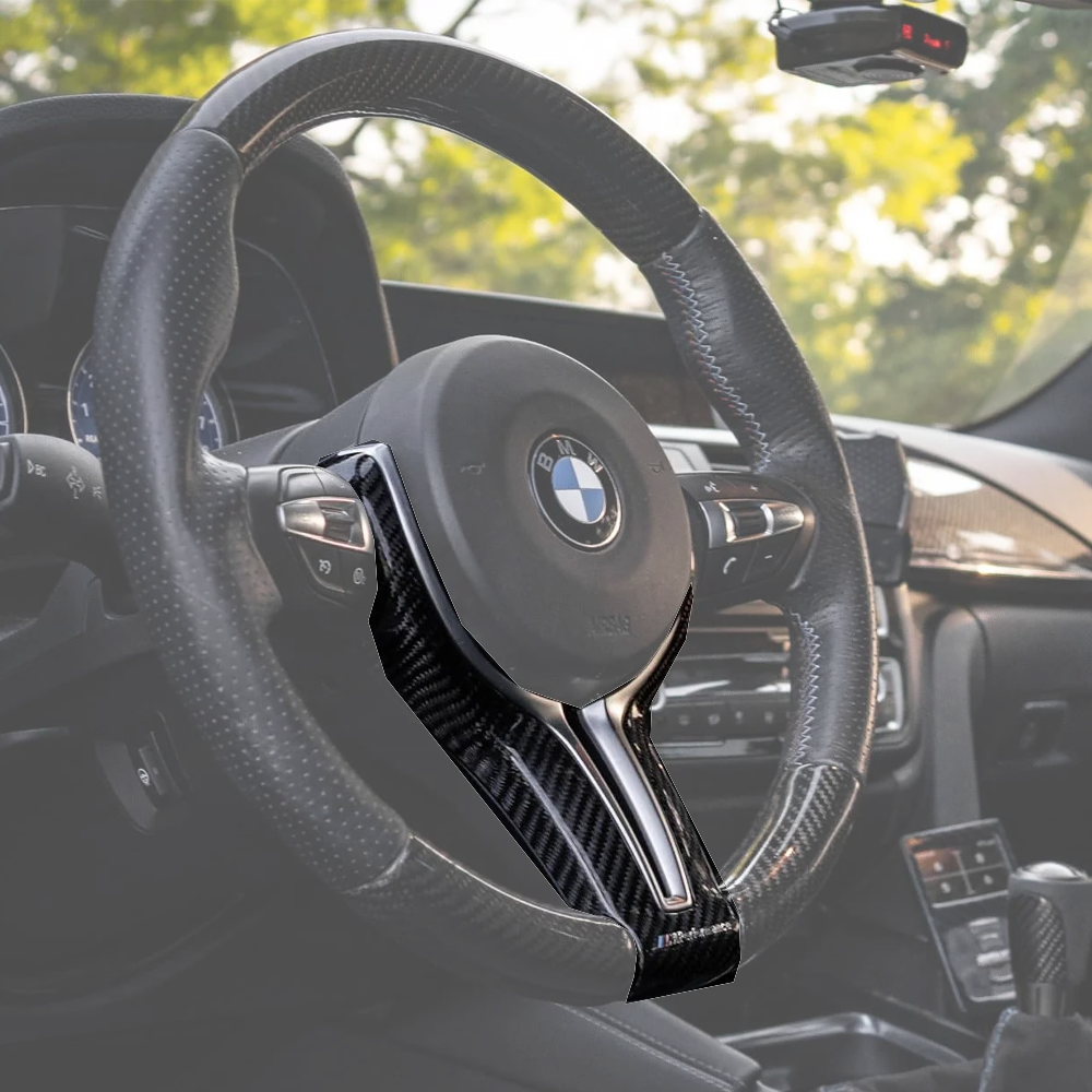BMW M Performance Style Carbon Fibre Steering Wheel Trim - F Series